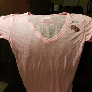 Queen of e.vil for PINK Burn-out Vintage tee